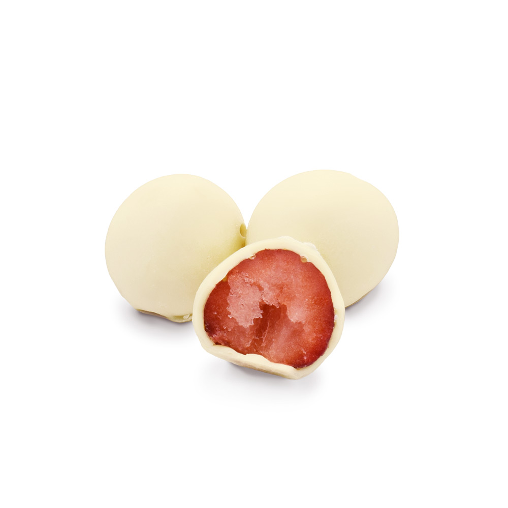 Schoko-Eis-Erdbeeren Weiße Schokolade